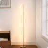 Gold Modern 57-inch Slim Bar-Shaped Dimmable LED Corner Floor Lamp