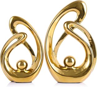 Home Decor Accent,Porcelain Art Mid Century Bookshelf Decorations,Gold Centerpieces for Tables